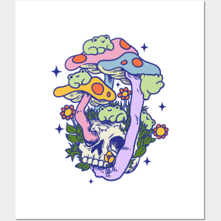 Mushroom Skull Frogs Posters and Art